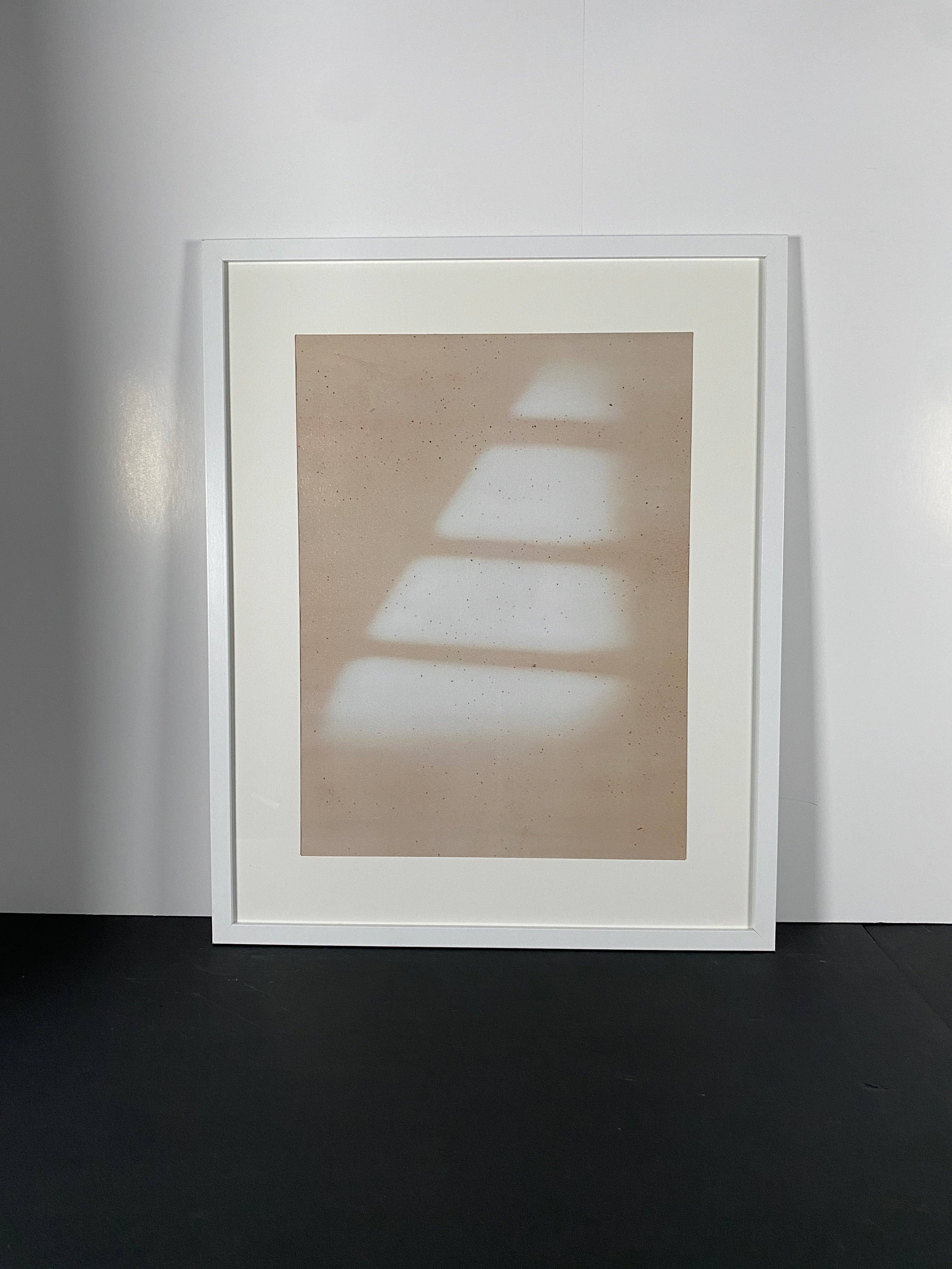 "Intervals" Canvas Art Piece in Modern White Frame