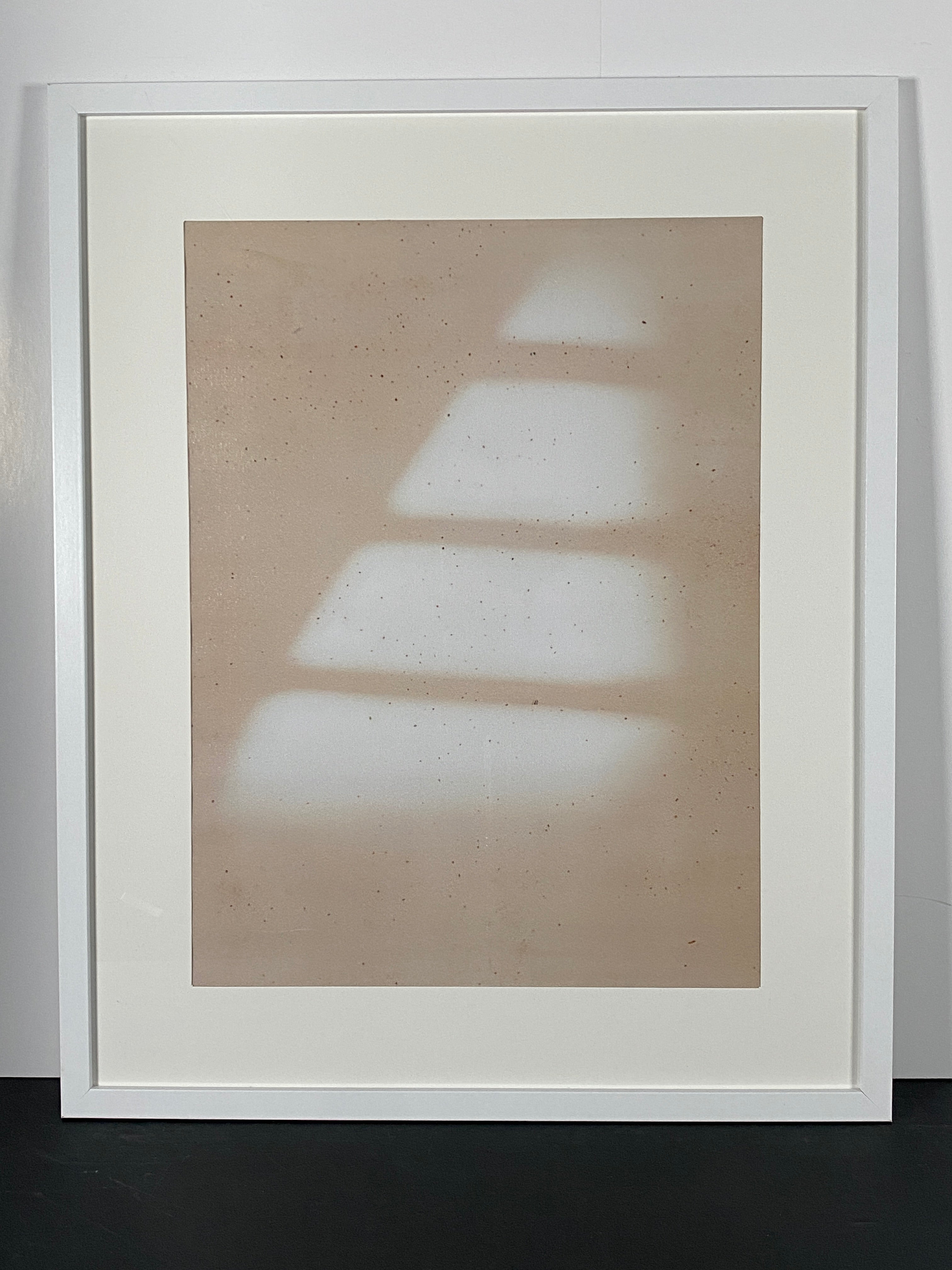 "Intervals" Canvas Art Piece in Modern White Frame