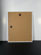 "Intervals" Canvas Art Piece in Modern White Frame