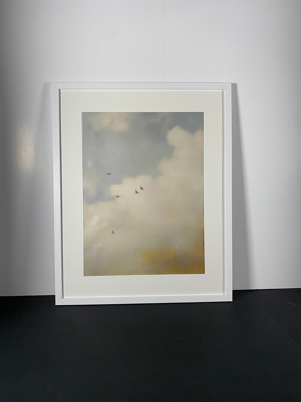 "Drift" Canvas Art Piece in Modern White Frame