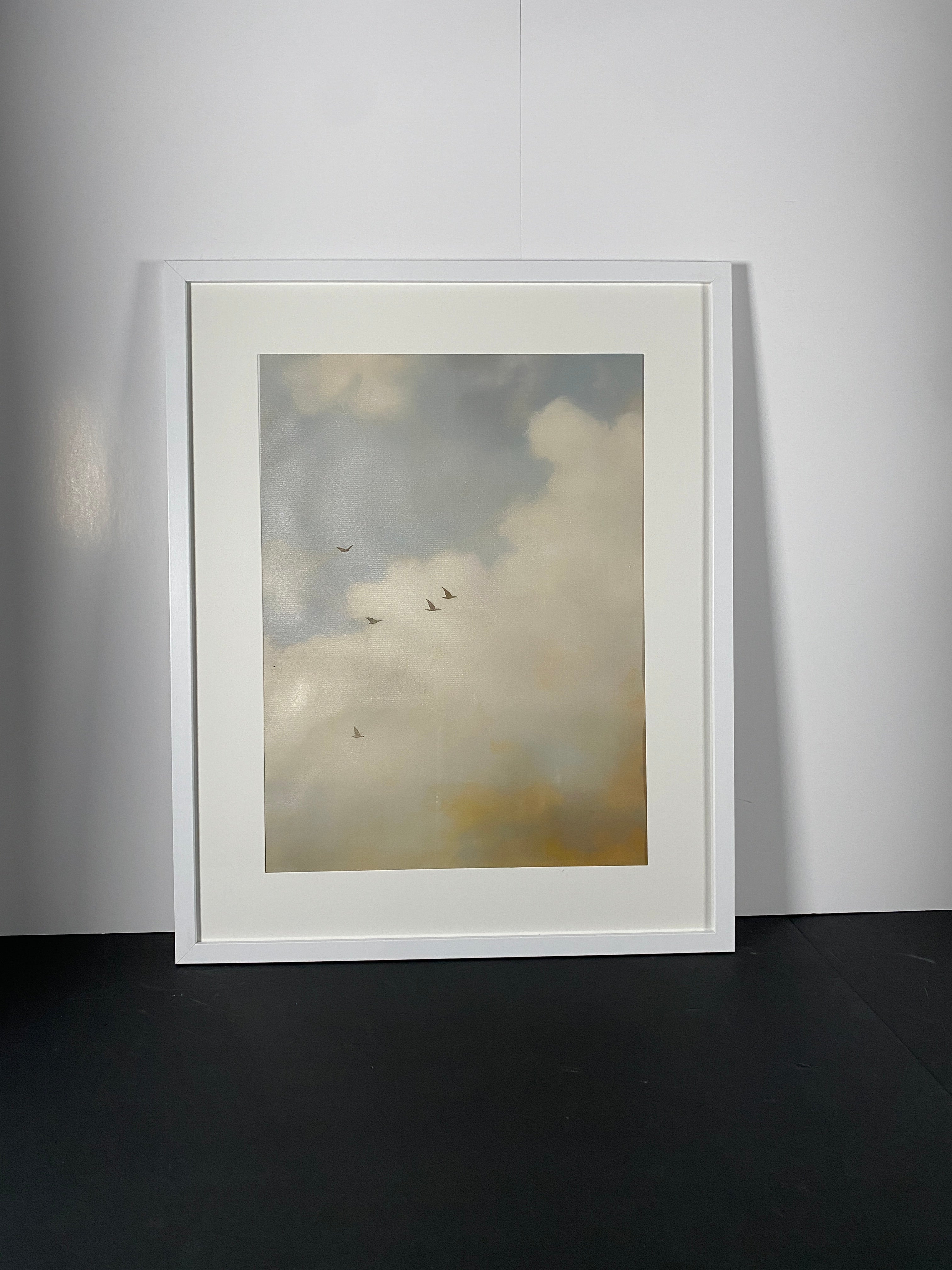 "Drift" Canvas Art Piece in Modern White Frame