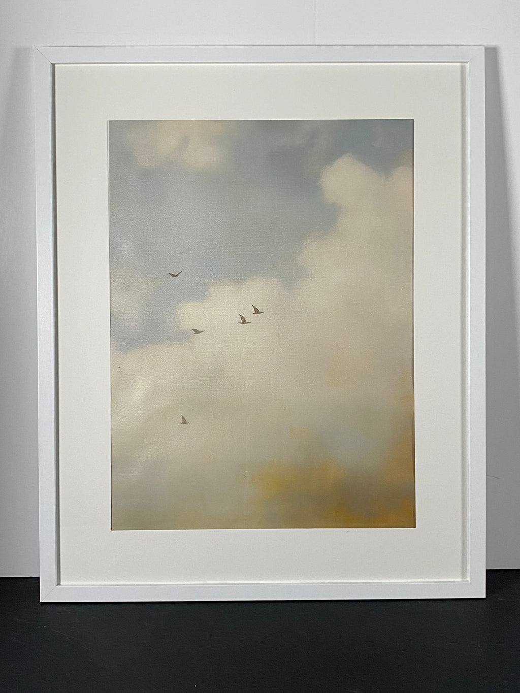 "Drift" Canvas Art Piece in Modern White Frame