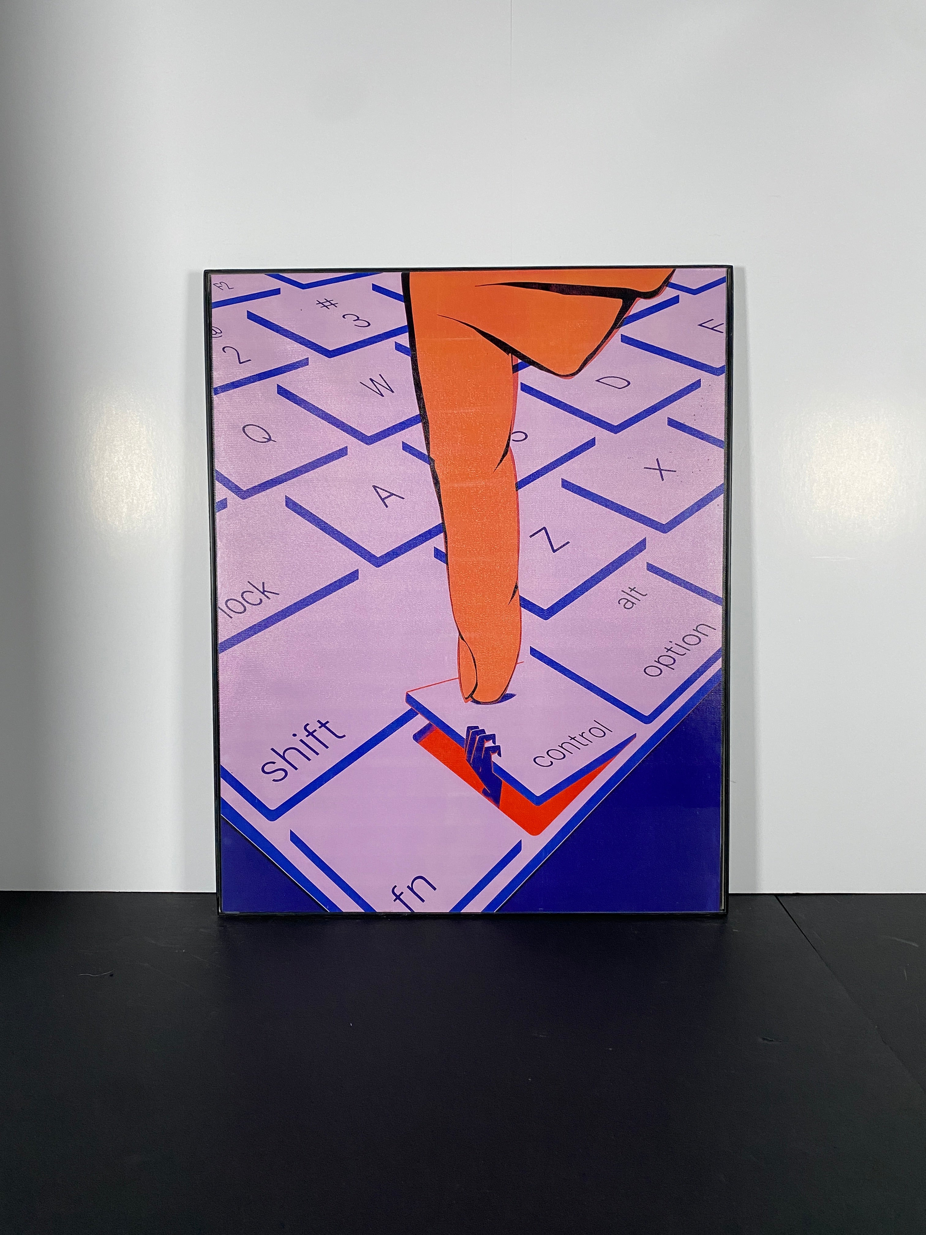 "Control" Canvas Art Piece in Frameless Gallery Glass Frame