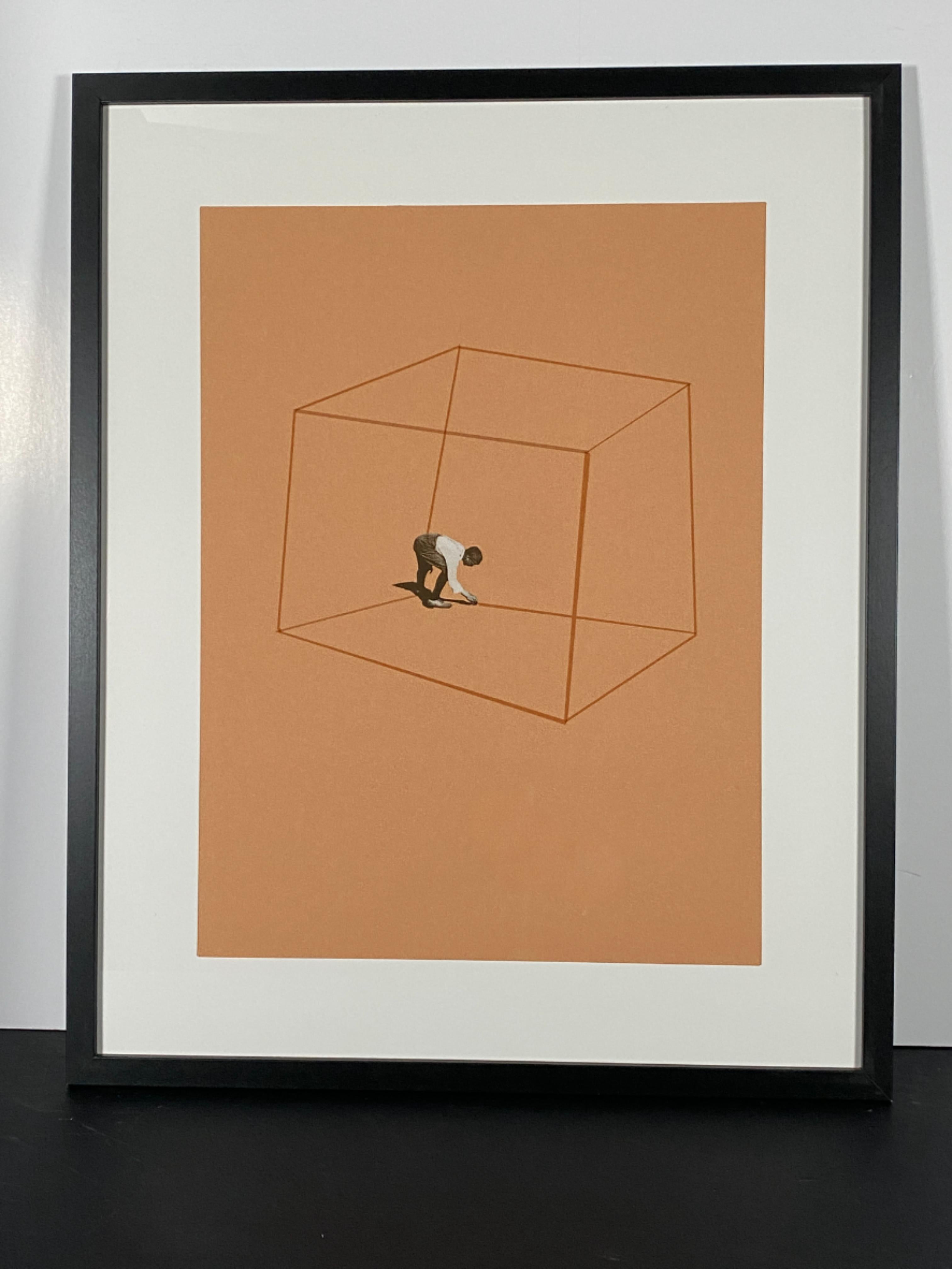"Safest Place" Canvas Art Print by Artist Maarten Leon in Modern Black Frame
