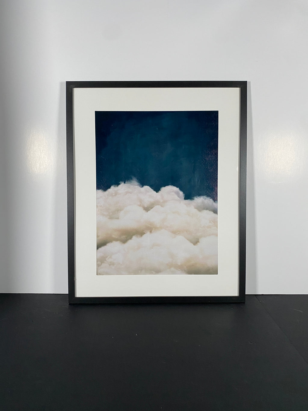 "Clouds after Midnight" Canvas Art Piece in Modern Black Frame