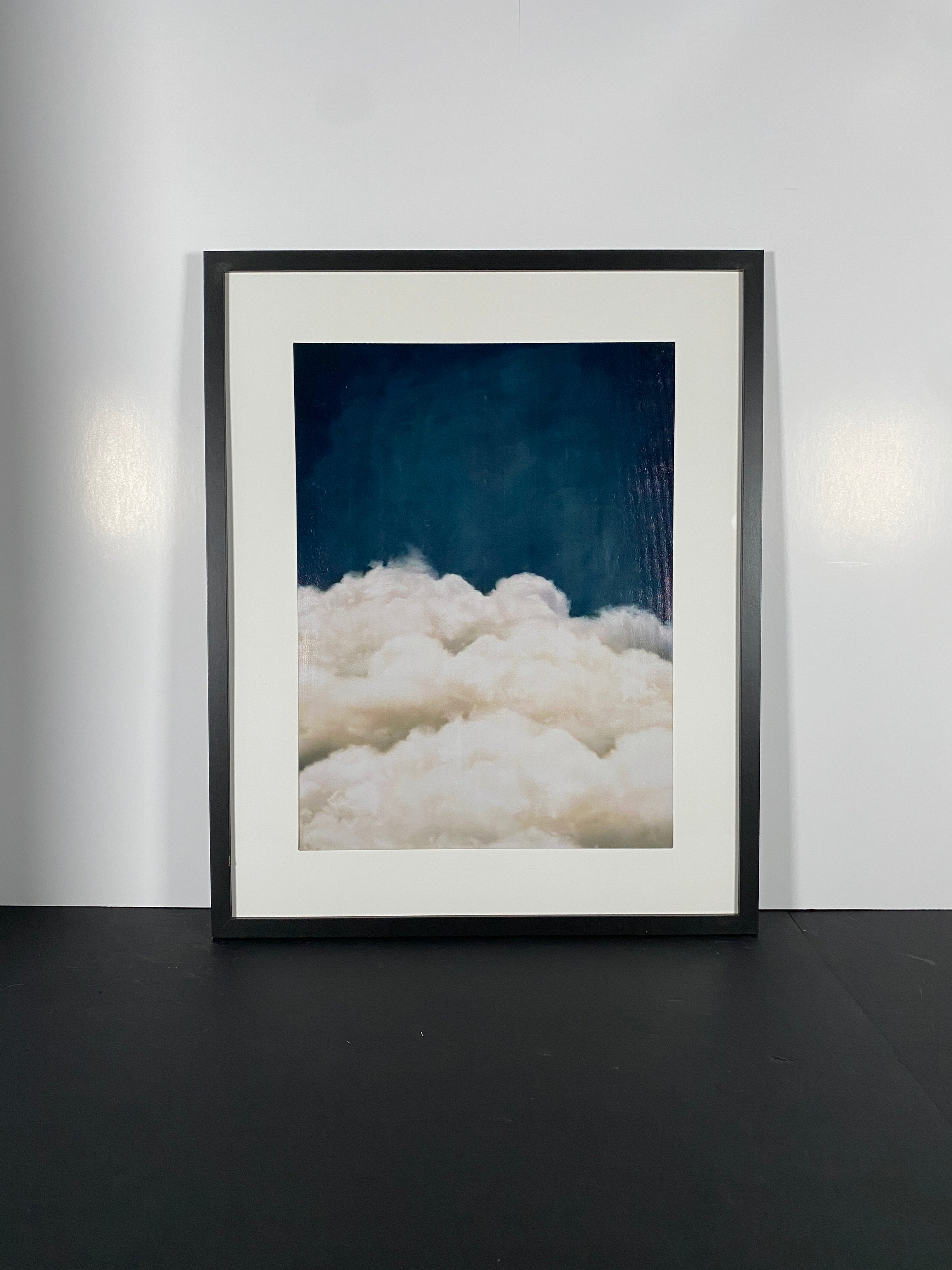 "Clouds after Midnight" Canvas Art Piece in Modern Black Frame