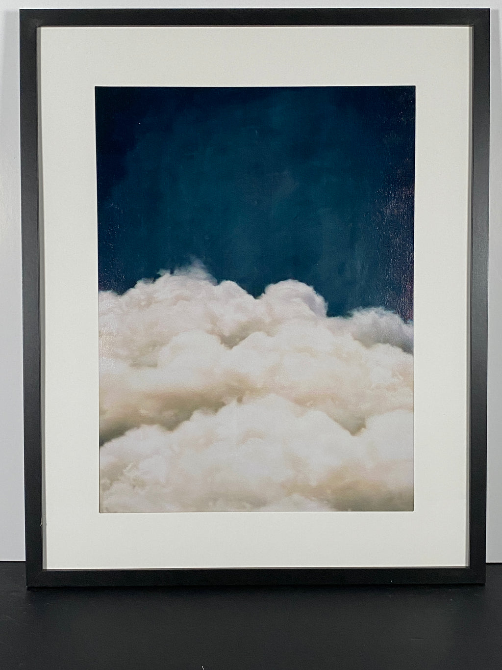 "Clouds after Midnight" Canvas Art Piece in Modern Black Frame