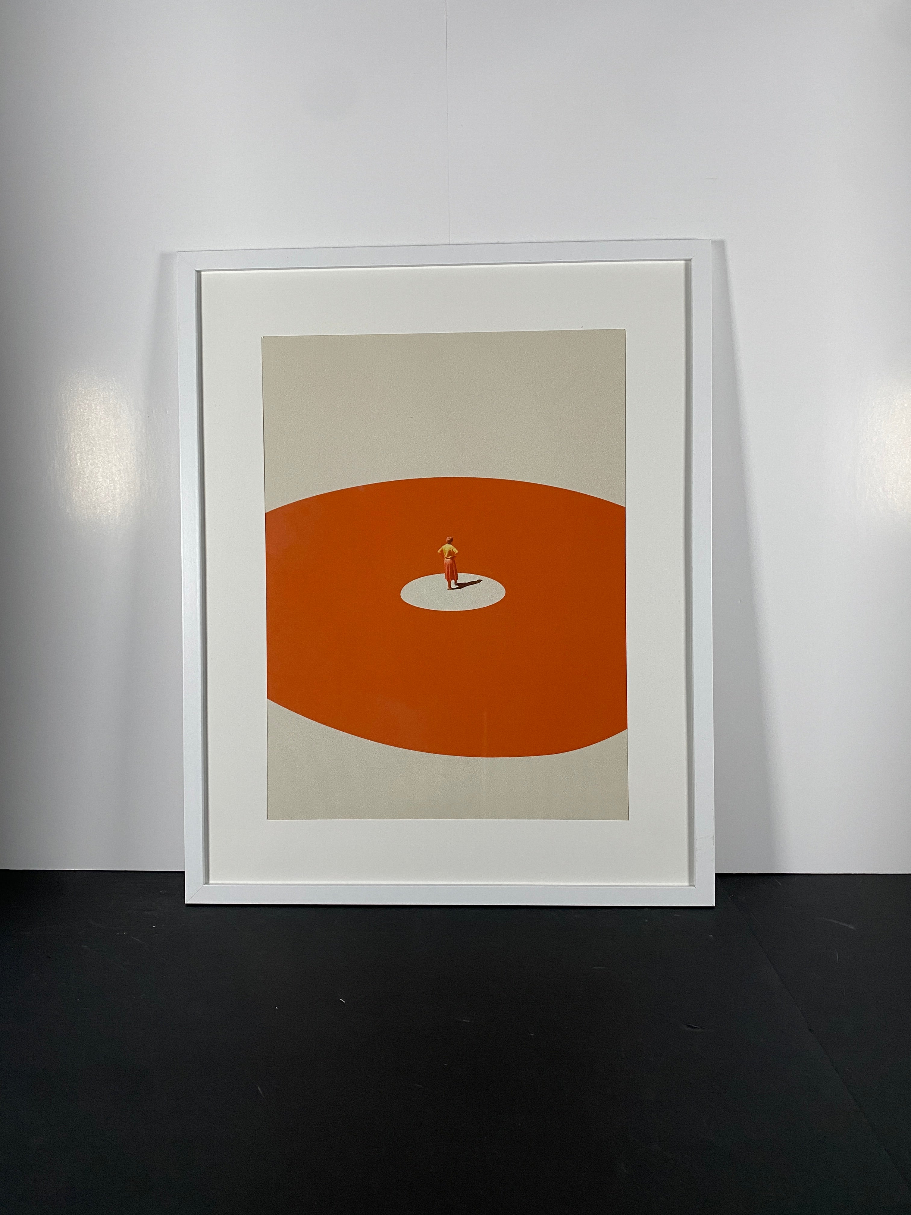 "Confidence" Canvas Art Piece by Maarten Leon in Modern White Frame