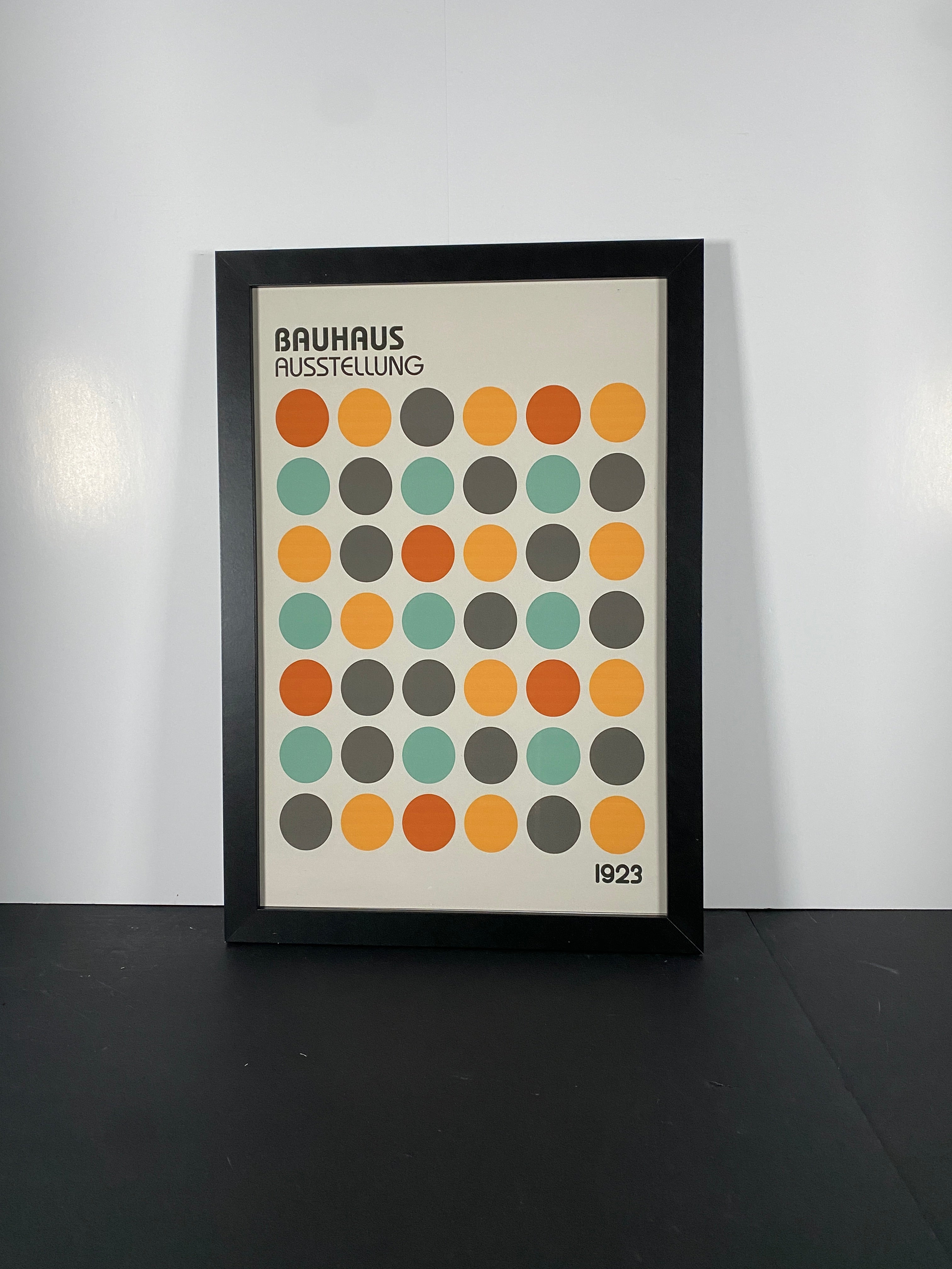 Bauhaus Canvas Art Piece in Modern Black Frame