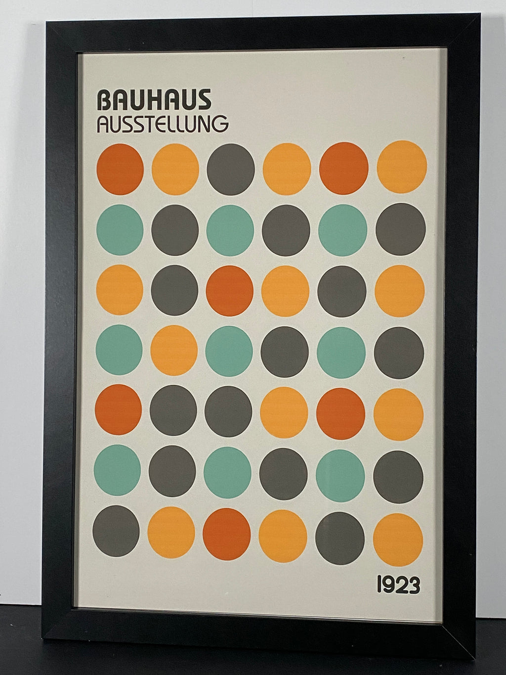 Bauhaus Canvas Art Piece in Modern Black Frame