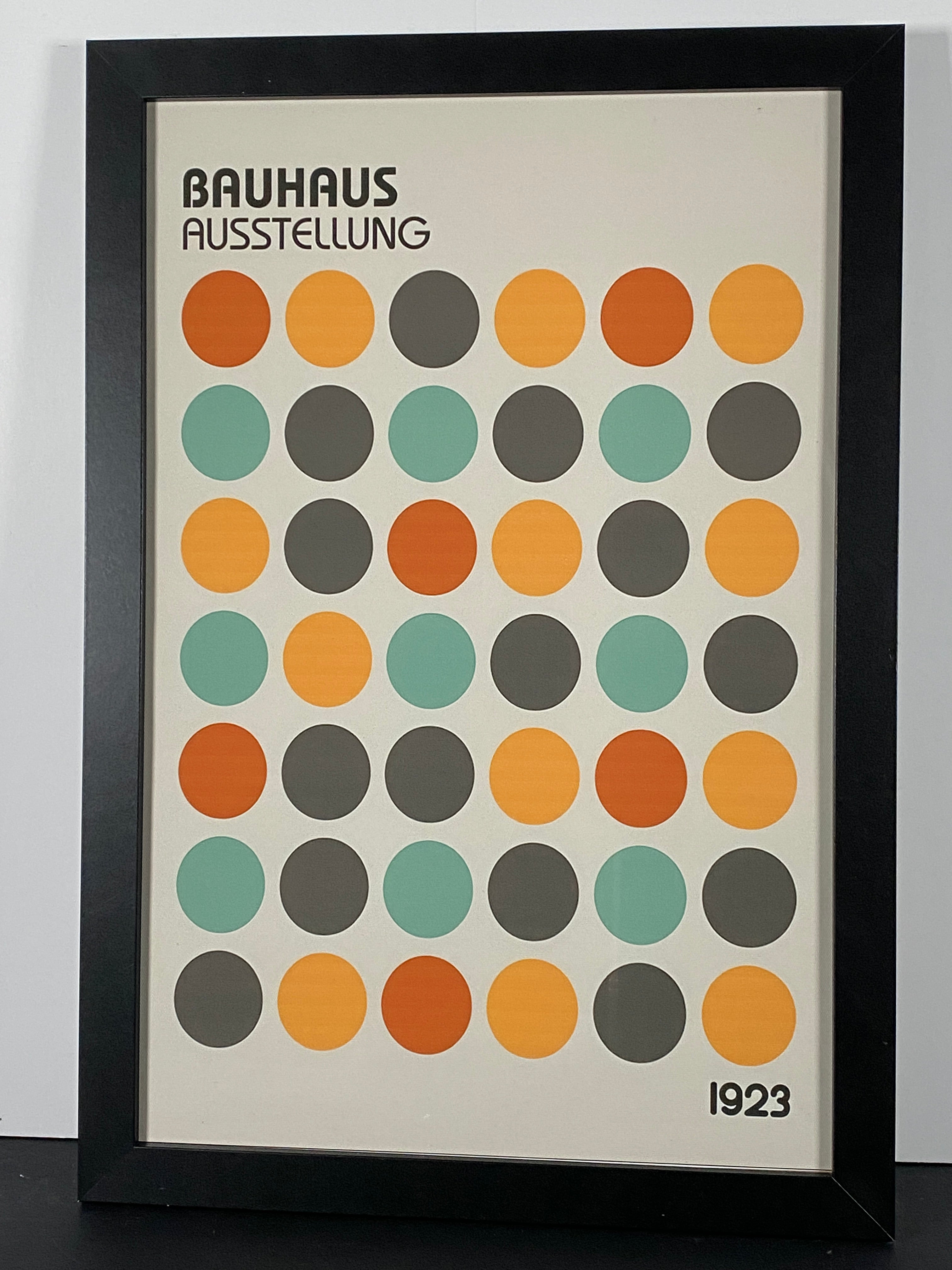 Bauhaus Canvas Art Piece in Modern Black Frame
