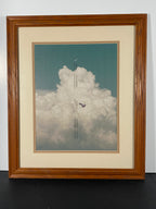 "Where the Climb Ends" Canvas Art Piece in Vintage Wood Frame