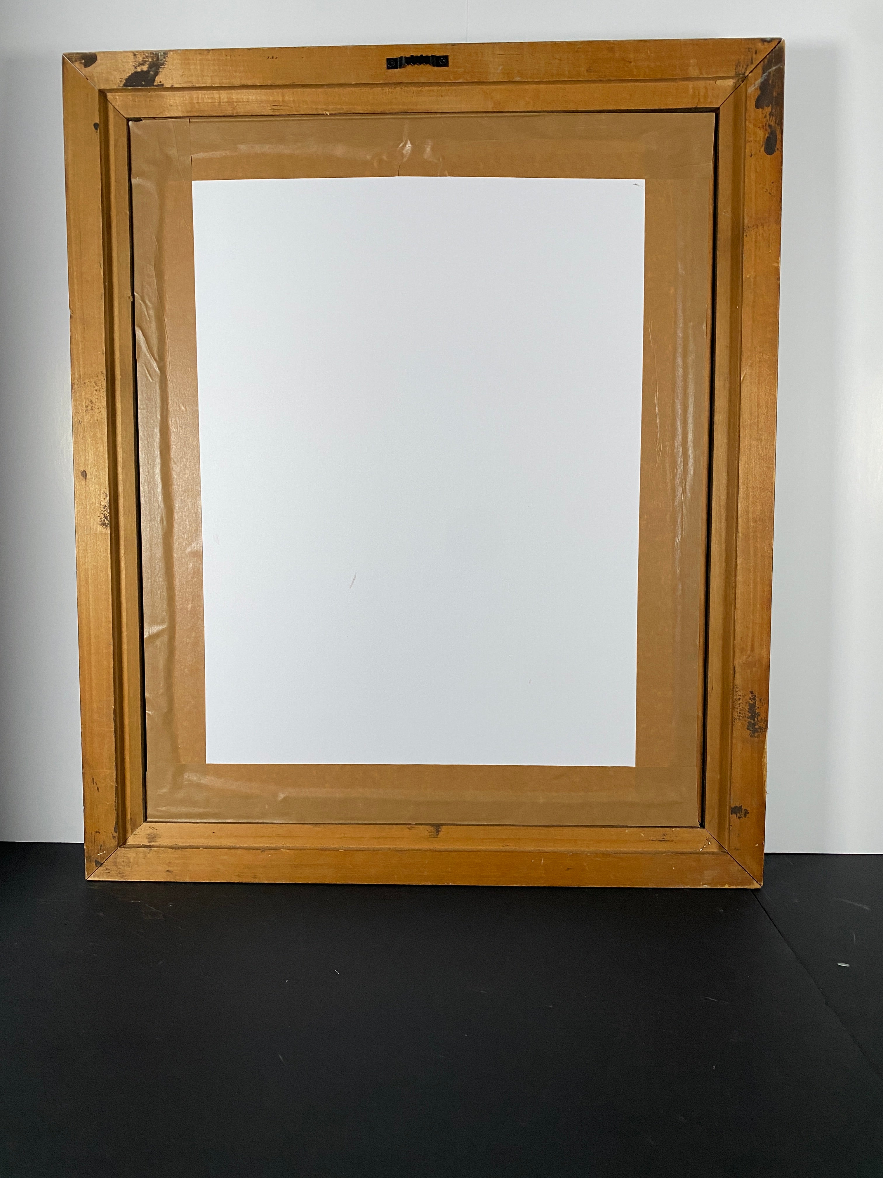 "Programmed Vision" Canvas Art Piece in Vintage Wood and Fabric Frame