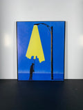 "Streetlamp" Canvas Art Piece in Vintage Frameless Gallery Glass Frame